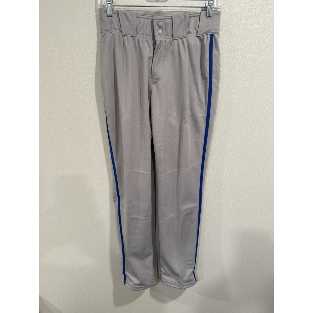 adidas Youth Icon Pro Piped Open‎ Hemmed Baseball Pants Large Gray | Royal